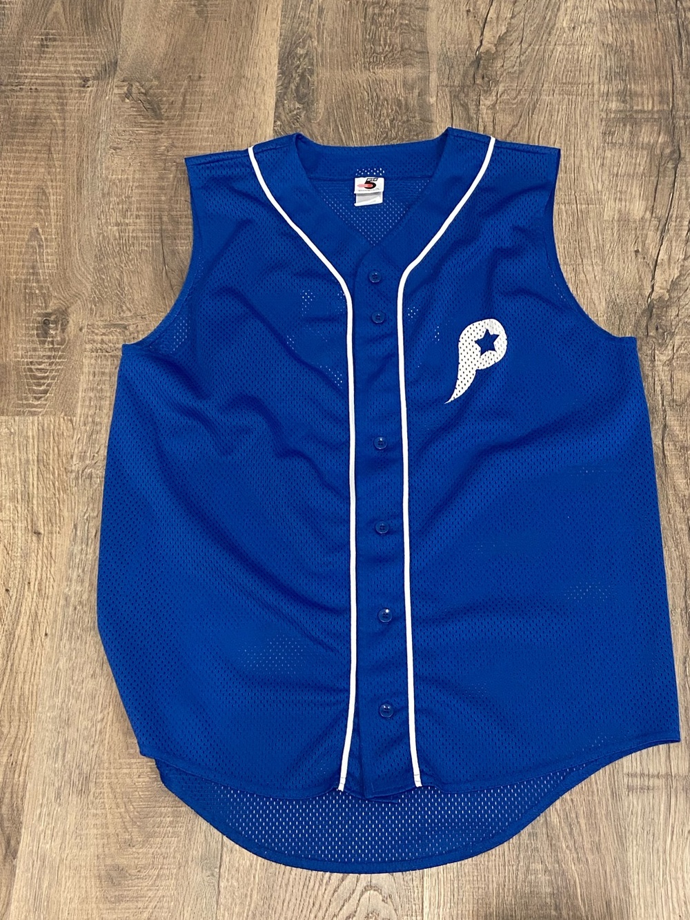 Mens Sportswear High 5 Jersey Blue/ White Large, #14 on the back, all buttons